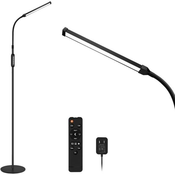 Bright LED Floor Lamp Adjustable Gooseneck Standing Eyelash Light for Eyelash